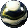 Image 2 : Marbles: Lot 93. Akro Agate. Blue/Yellow Popeye Corkscrew. 5/8". Mint- 9.0.