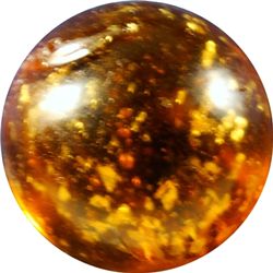 Marbles: Lot 100. Mica. Amber. 13/16". NM+ 8.8.