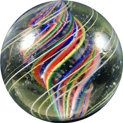 Marbles: Lot 119. Swirl. Divided Core. 1-3/16". NM+ 8.9