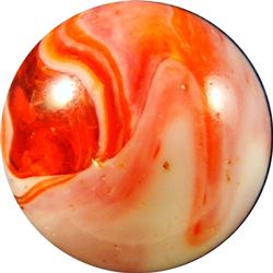 Marbles: Lot 120. Akro Agate. Orange Slag. 3/4". NM+ 8.9.