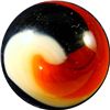 Image 1 : Marbles: Lot 121. Akro Agate. Corkscrew. Indian Blanket. 11/16". Mint 9.7.