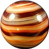 Image 1 : Marbles: Lot 123. Christensen Agate. Striped Opaque. Diaper Fold. 17/32". Mint- 9.2
