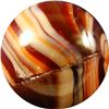Image 3 : Marbles: Lot 123. Christensen Agate. Striped Opaque. Diaper Fold. 17/32". Mint- 9.2