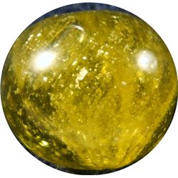 Marbles: Lot 124. Mica. Yellow. 3/4". NM+ 8.8.