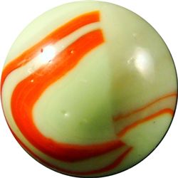 Marbles: Lot 125. Christensen Agate. Striped Opaque. 17/32". NM+ 8.9.