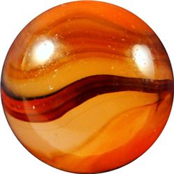 Marbles: Lot 131. Akro Agate. Carnelian Oxblood. 5/8". Mint 9.6.