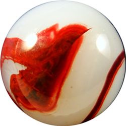 Marbles: Lot 133. Akro Agate. Milky Oxblood. 21/32". Mint 9.9.