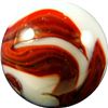 Image 2 : Marbles: Lot 136. Akro Agate. Swirl Oxblood. 5/8". Mint 9.9.