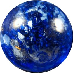 Marbles: Lot 137. Mica. Blue. 9/16". Mint 9.8.