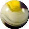 Image 4 : Marbles: Lot 138. Akro Agate. Popeye Corkscrew. Purple/Yellow. 19/32". Mint 9.8.