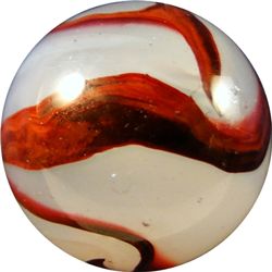 Marbles: Lot 145. Akro Agate. Silver Oxblood. 21/32". Mint 9.6.