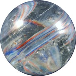 Marbles: Lot 151. Swirl. Ribbon Core. End of Cane. 25/32". Mint- 9.1.