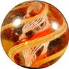 Image 1 : Marbles: Lot 152. Swirl. Divided Core. 3-Layer, latticinio form. 5/8". Mint 9.8.