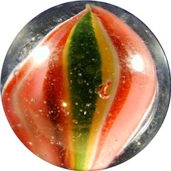 Marbles: Lot 165. Swirl. Ribbon Core. Naked. 27/32". NM+ 8.7.