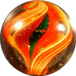 Marbles: Lot 167. Swirl. Ribbon Core. 27/32". NM 8.6.