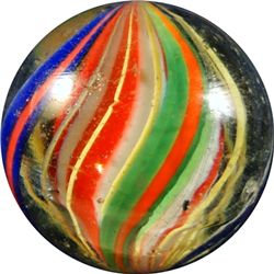 Marbles: Lot 182. Swirl. Solid Core. 3-layer. 27/32". NM+ 8.8.