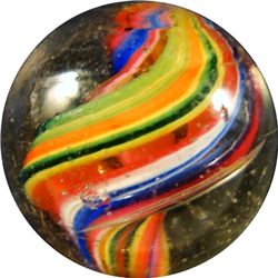 Marbles: Lot 187. Swirl. Ribbon Core. 27/32". NM+ 8.9.