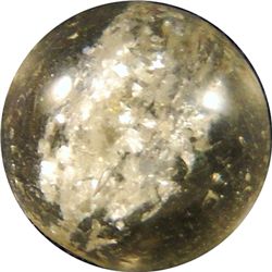 Marbles: Lot 196. Single Pontil Cloud Mica. Clear. 17/32". NM+ 8.9