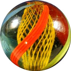 Marbles: Lot 205. Swirl. Latticinio Core. 1-1/16". Mint 9.9.