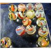 Image 1 : Marbles: Lot 212. 14 Swirls. Solid Core. 21/32"-11/16". Mint.