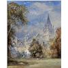 Image 1 : JOHN SKINNER PROUT (English. 1806-1876) "English Mansion and Grounds". Signed J. S. Prout l/r. Wa...