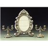 Image 1 : THREE PIECE CONTINENTAL SILVER DRESSING TABLE GARNITURE Portuguese. Oporto. 20th Century. (.833 F...
