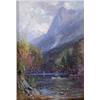 Image 1 : SAMUEL LANCASTER GERRY (American. 1813-1891) "Lake Scene Near Mountains". Signed S. L. Gerry l/l....