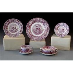 ONE HUNDRED, TWENTY-FOUR PIECE WEDGWOOD ETRURIA PART DINNER SERVICE English. 20th Century. Printe...