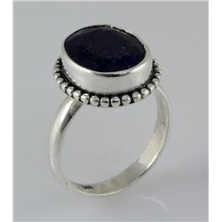 SAPPHIRE CORRUNDUM 22.64CTW SILVER RING