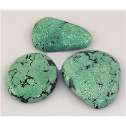 Natural Turquoise 144.14ctw Loose Gemstone 3pc Big Size