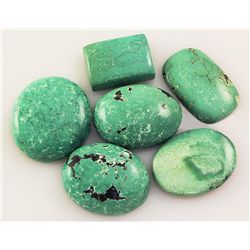 Natural Turquoise 153.47ctw Loose Small Gemstone Lot of 6