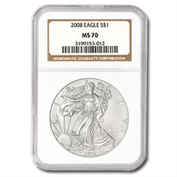 2008 Silver American Eagle (NGC MS-70)