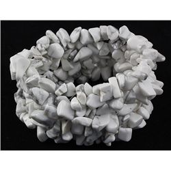 367.9CTW 8" WHITE TURQUOISE CHIPPED STONE BRACELET PHILIPPINES