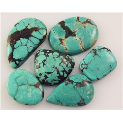 Natural Turquoise 155.07ctw Loose Small Gemstone Lot of 6