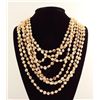 Image 1 : 896CTW GOLDEN WHITE 8 ROW MOTHER OF PEARL NECKLACE