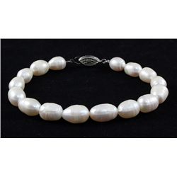 84.50CTW 7" WHITE FRESHWATER PEARL BRACELET METAL LOCK PHILIPPINES