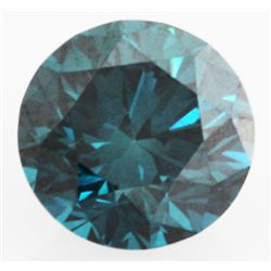 2.0 carat Natural Blue Diamond Loose SI1 Round Brilliant Color Enhanced