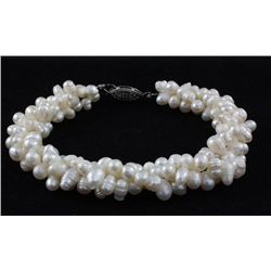 152.76CTW 7" WHITE RICE PEARL BRACELET METAL LOCK PHILIPPINES