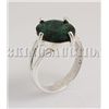 Image 1 : EMERALD BERYL 17.00CTW UNIQUE DESIGN SILVER RING