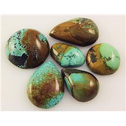 Natural Turquoise 164.20ctw Loose Small Gemstone Lot of 6