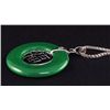 Image 2 : CHINESE ROUND JADE 29.31CTW STERLING SILVER PENDANT