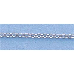Pure Gold 16" 14kt Italian Gold-Yellow or White 1.1mm, Oval Link Chain Gauge:025, 1.2gr