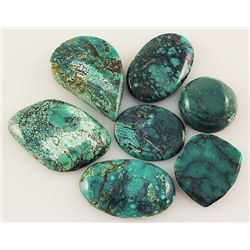 Natural Turquoise 169.12ctw Loose Small Gemstone Lot of 7