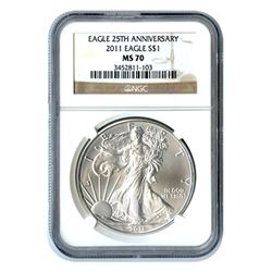 Certified Uncirculated Silver Eagel 2011 MS70