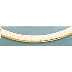 OMEGA NECKLACE 8mm 16in. 48.7 grs 14kt Y Gold