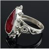 Image 2 : RUBY CORRUNDUM 27.63CTW STERLING SILVER RING