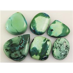Natural Turquoise 184.28ctw Loose Small Gemstone Lot of 6