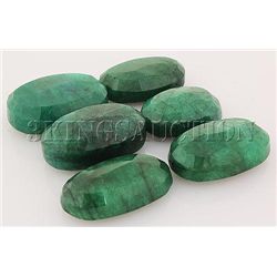 248.30ctw Faceted Loose Emerald Beryl Gemstone Lot of 6