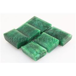 253.40ctw Faceted Loose Emerald Beryl Gemstone Lot of 6