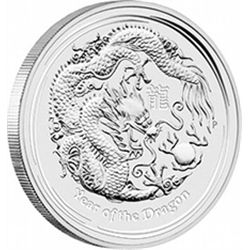 Australian Lunar Silver 1 oz Silver Series II 2012 Dragon